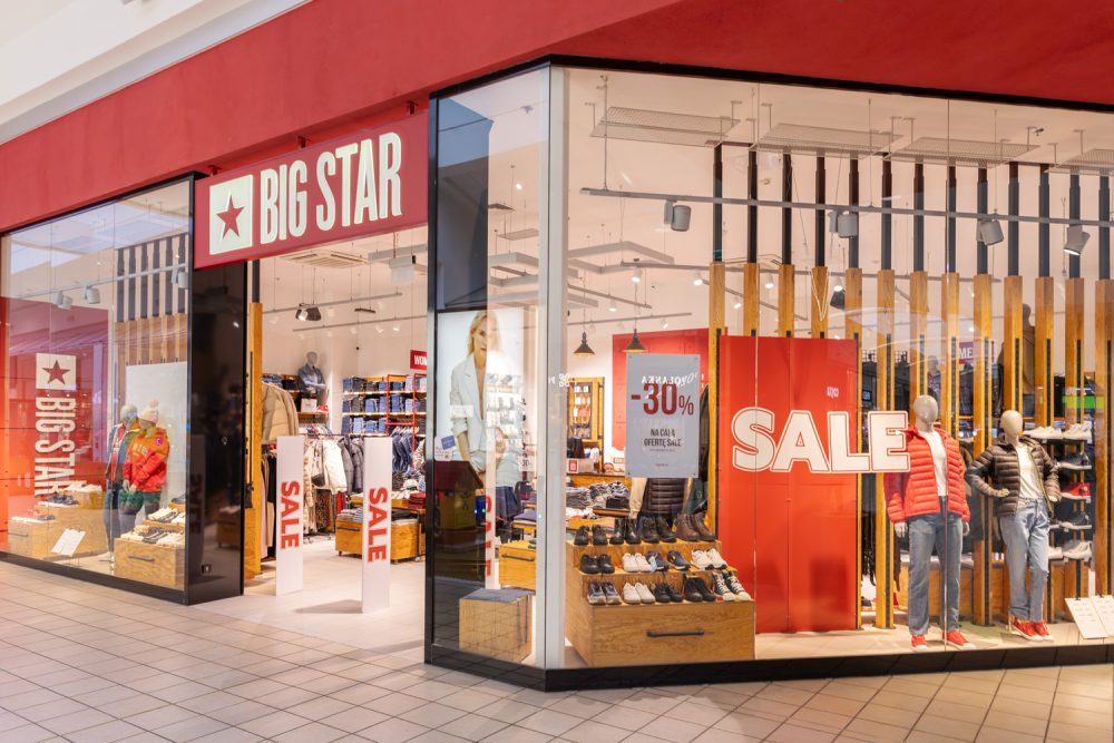 Witryna sklepu Big Star w M1 Kraków