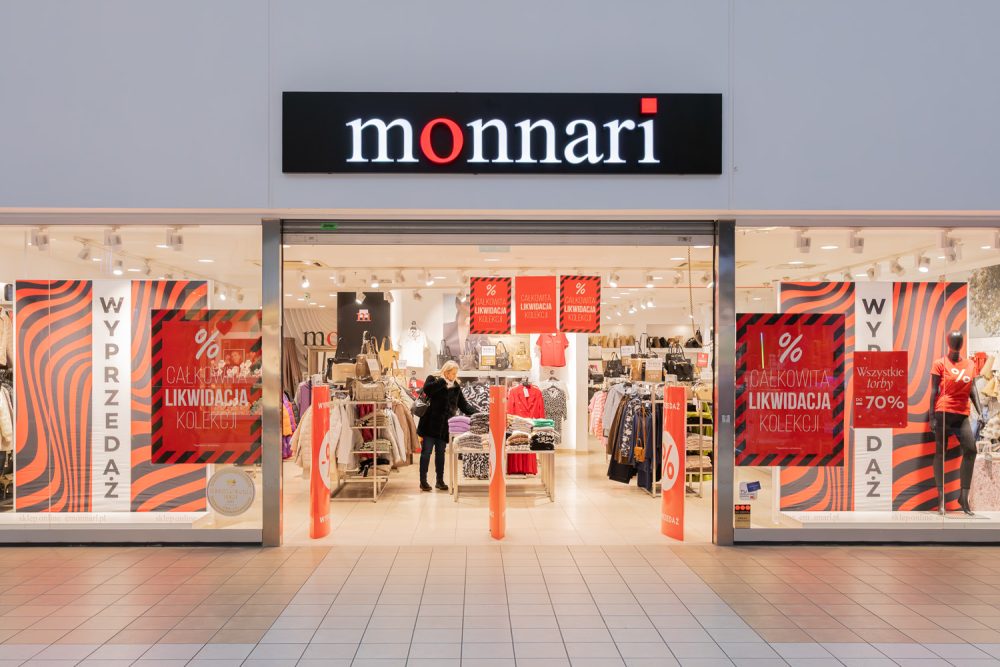 Witryna sklepu Monnari w M1 Kraków