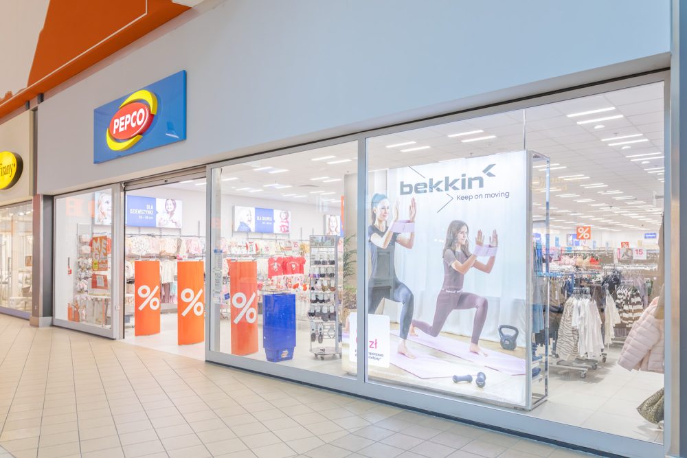Witryna sklepu Pepco w M1 Kraków