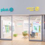 Witryna salonu Plus i Polsat Box w M1 Kraków
