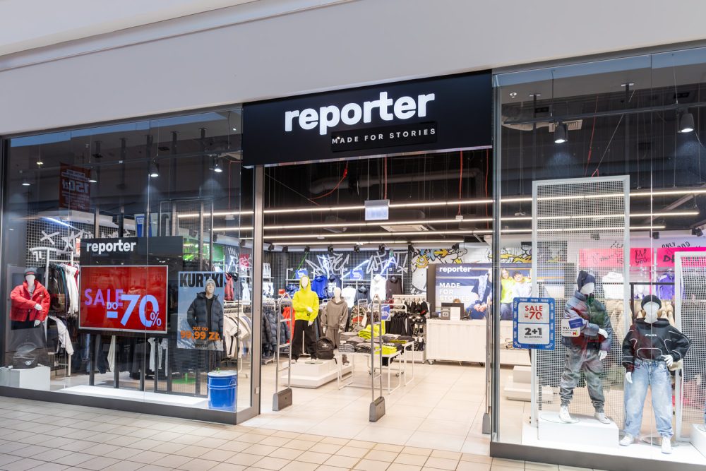 Witryna sklepu Reporter w M1 Kraków
