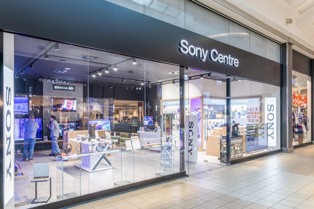 Witryna sklepu Sony Centre w M1 Kraków