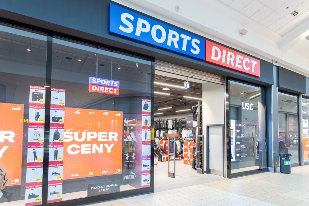 Witryna sklepu Sports Direct w M1 Kraków