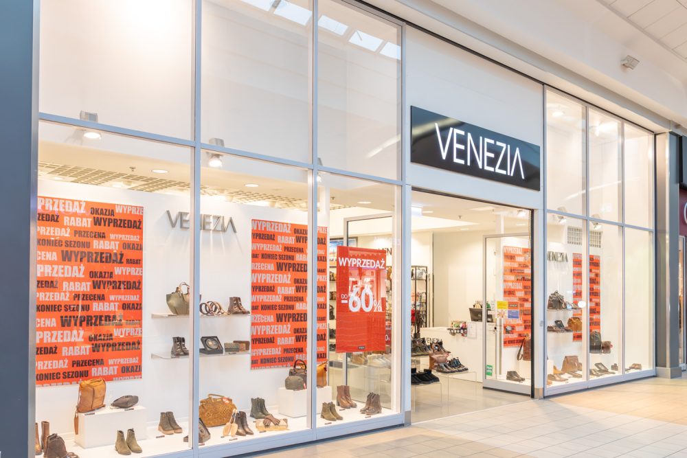 Witryna sklepu Venezia w M1 Kraków