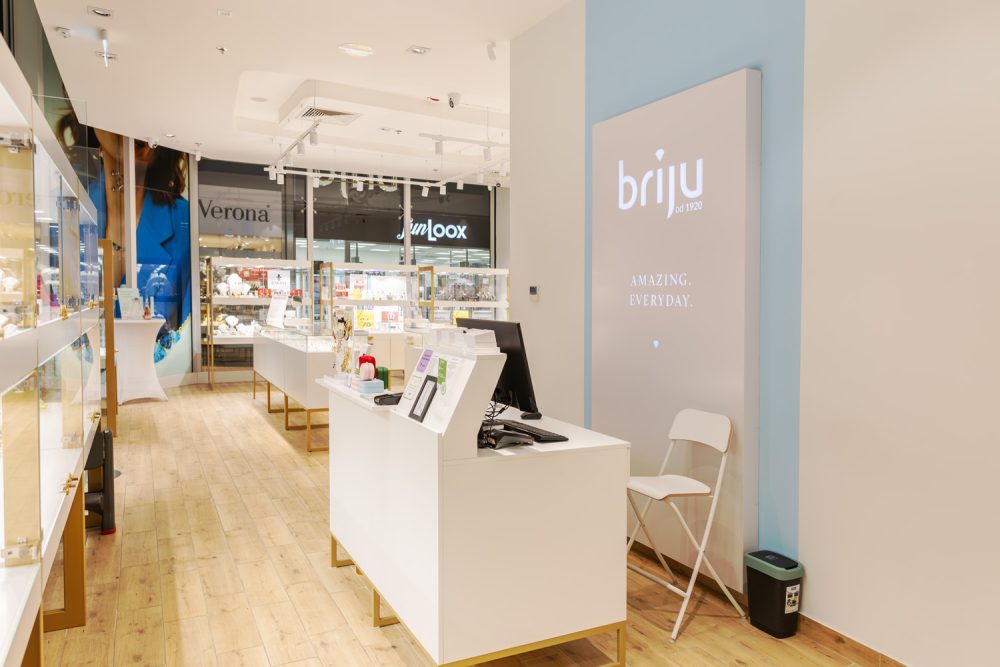 Wnętrze salonu Briju w M1 Kraków