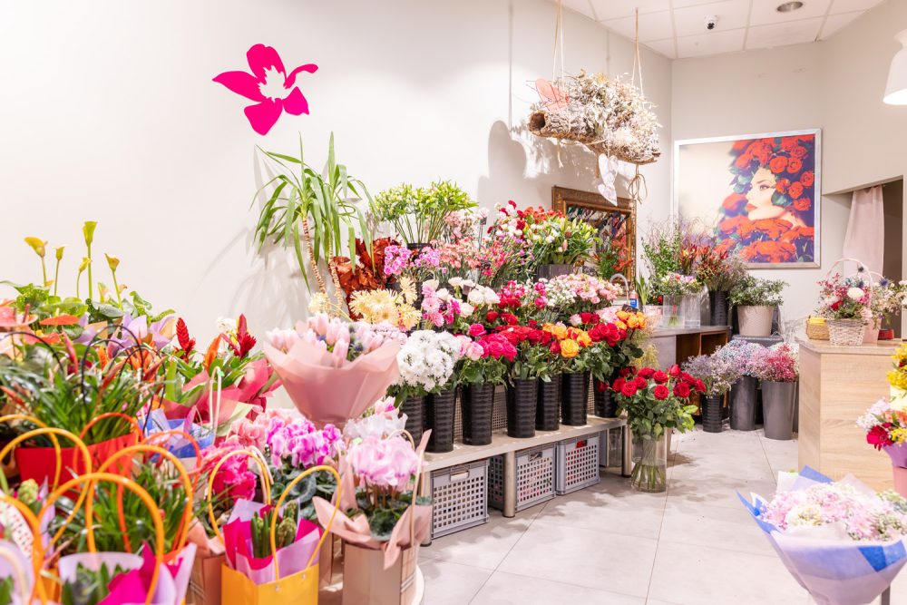 Asortyment kwiaciarni Sofi Flora w M1 Kraków